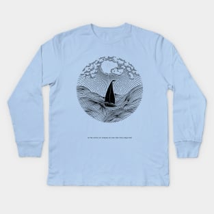 IN THE WAVES OF CHANGE WE FIND OUR TRUE DIRECTION Kids Long Sleeve T-Shirt